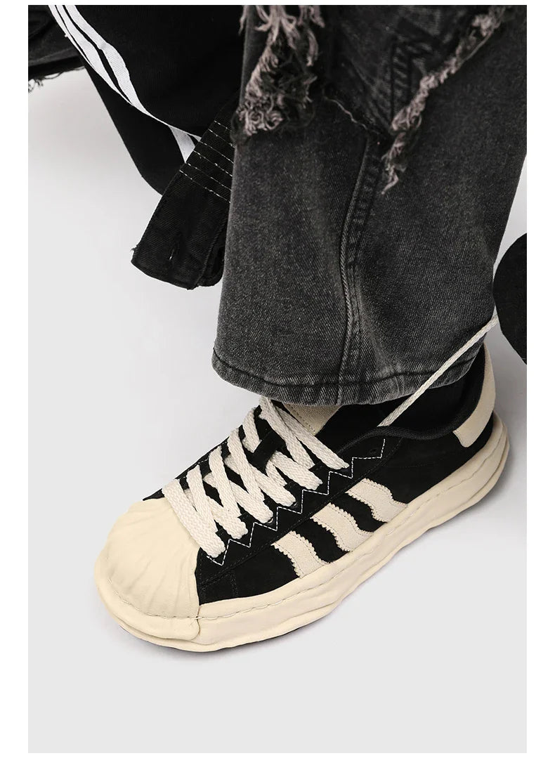 SP1 Striped Board Sneakers