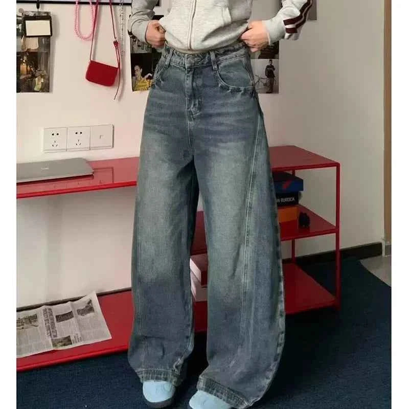 Classic High Waist Wide Leg Denim Jeans