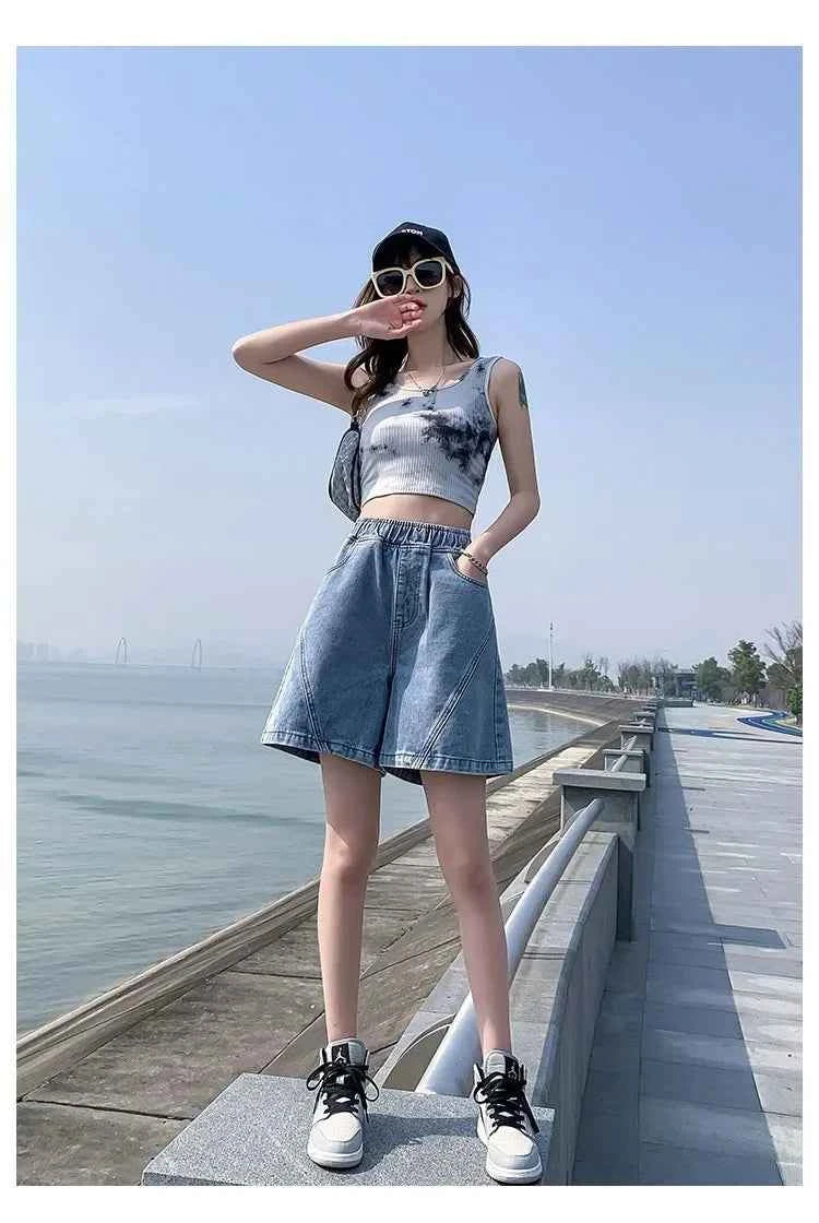 Easy Breezy High Waist Cool Denim Short