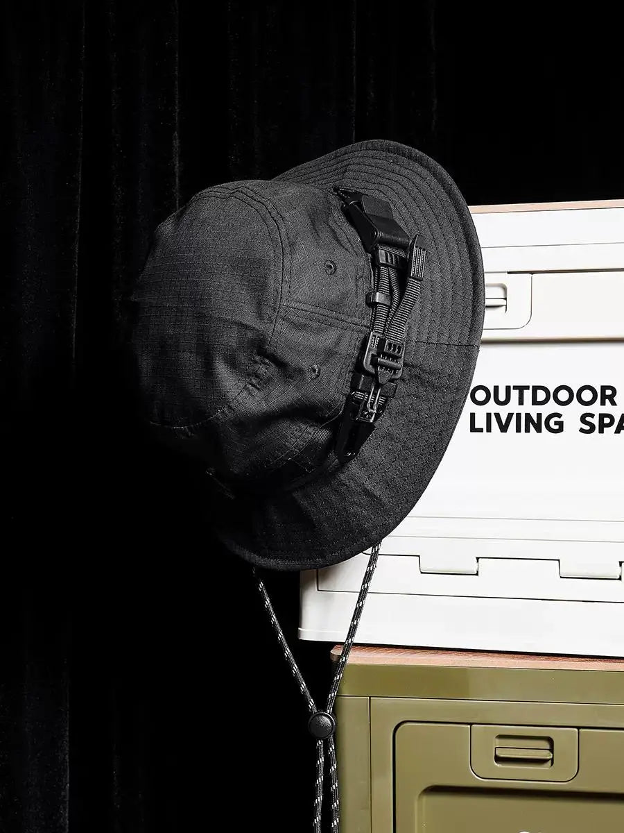 Coal Black Bucket Camping Hat