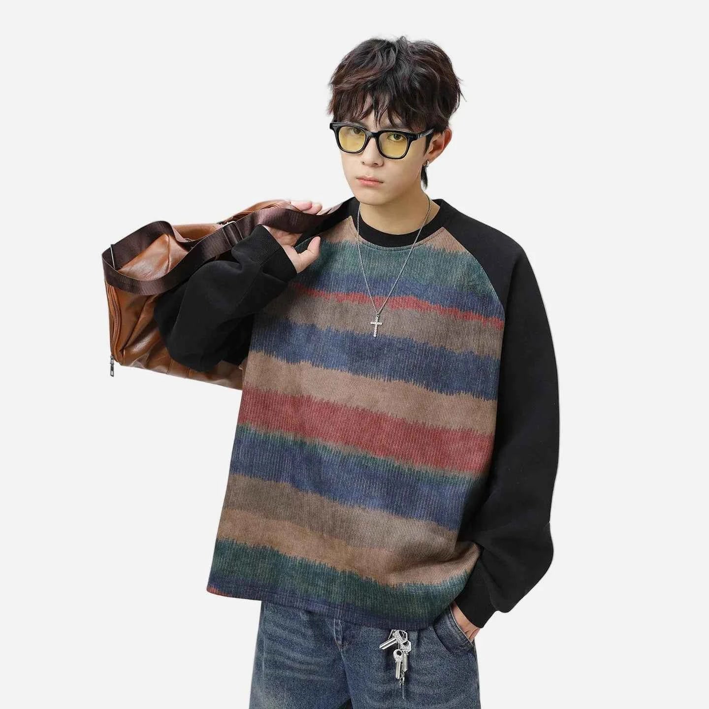 Streetwear Crewneck Raglan Sweatshirt