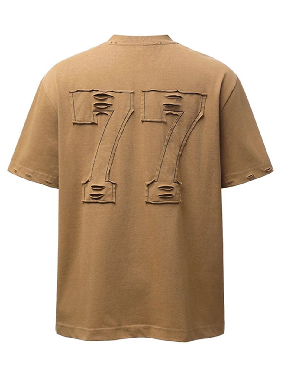 Streetwear Letter Patchwork Oversized T-shirts