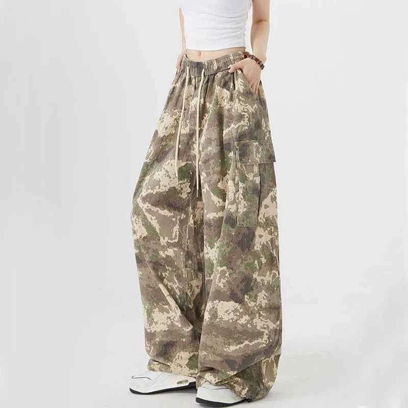 Streetwear Casual Vintage Camouflage Cargo Jeans