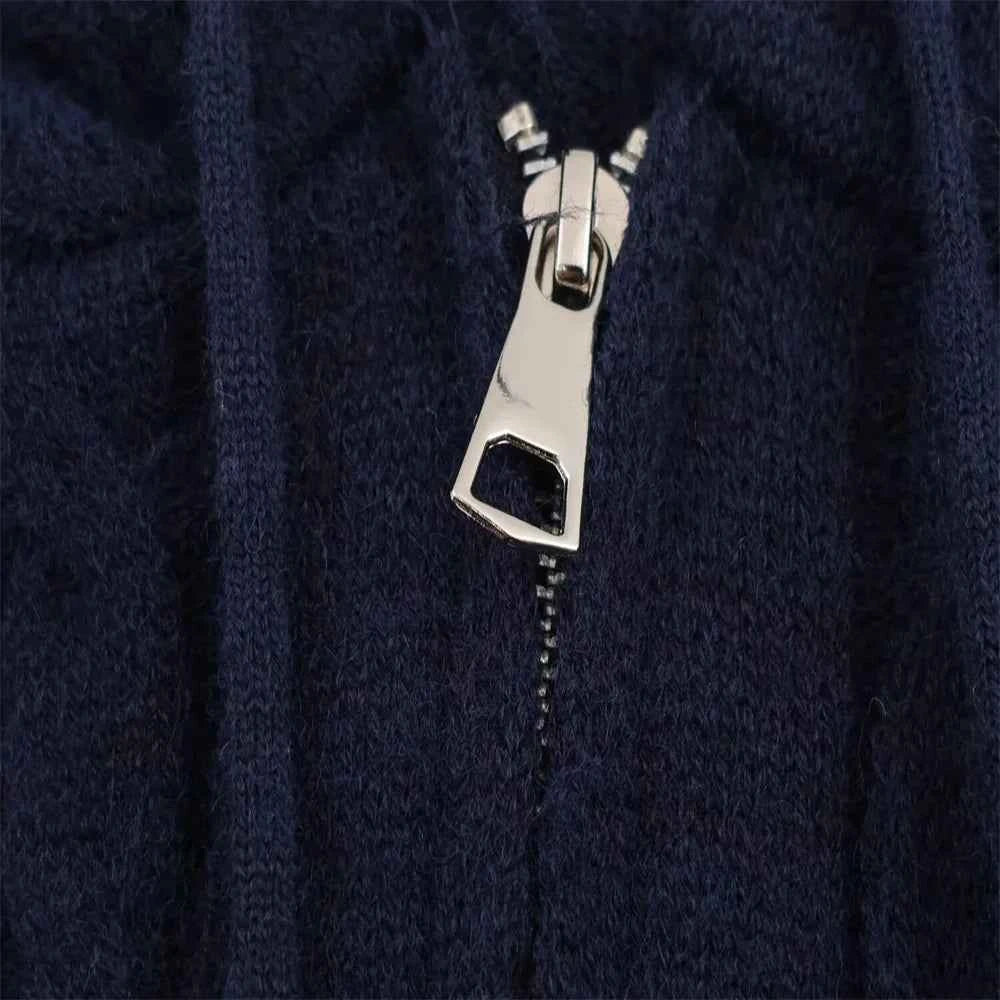 Effortless Slim Fit Zipper Hooded Cardigan