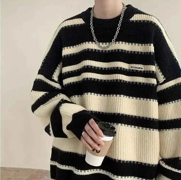 Y2K Striped Knitted Hip Hop Sweater