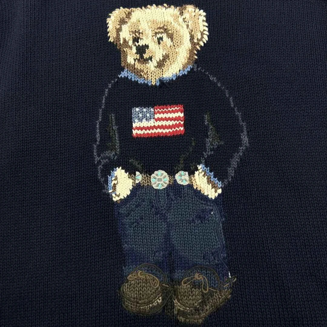 Embroidered National Flag Teddy Bear Sweater
