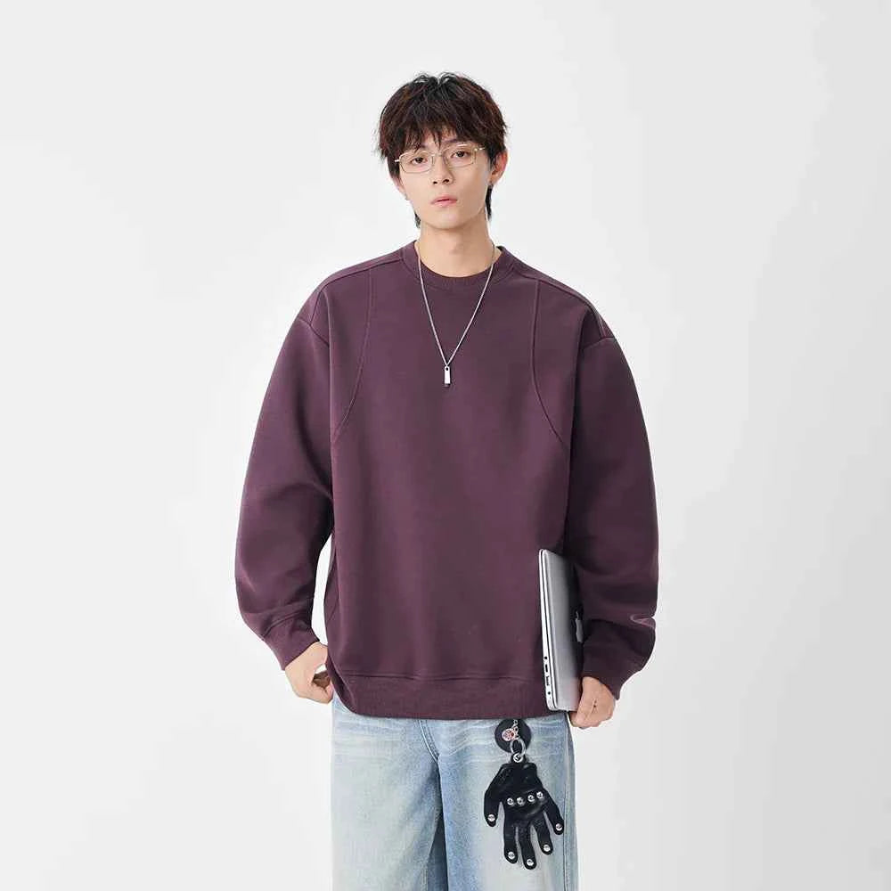 Winter Structured Crew Neck Sweatshirt