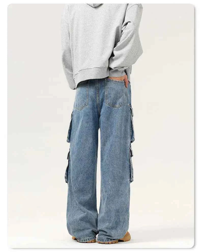 Y2K Trendy Effortless Baggy Cargo Tooling Jeans