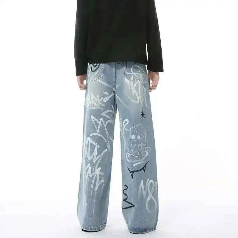 Essential Hand-Painted Scrawl Denim Jeans
