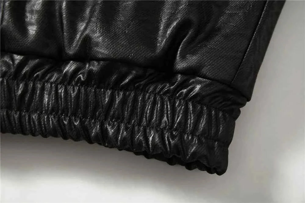 Winter Thick Warm Fur-Collar Parka Leather Jacket