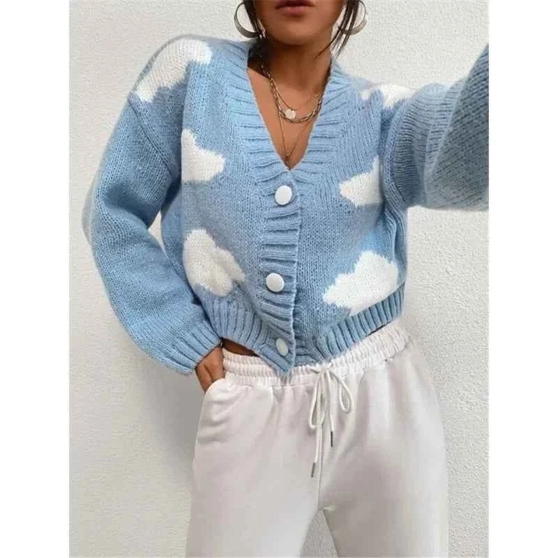 Women Casual Comfort Cloud Knitted Cardigan