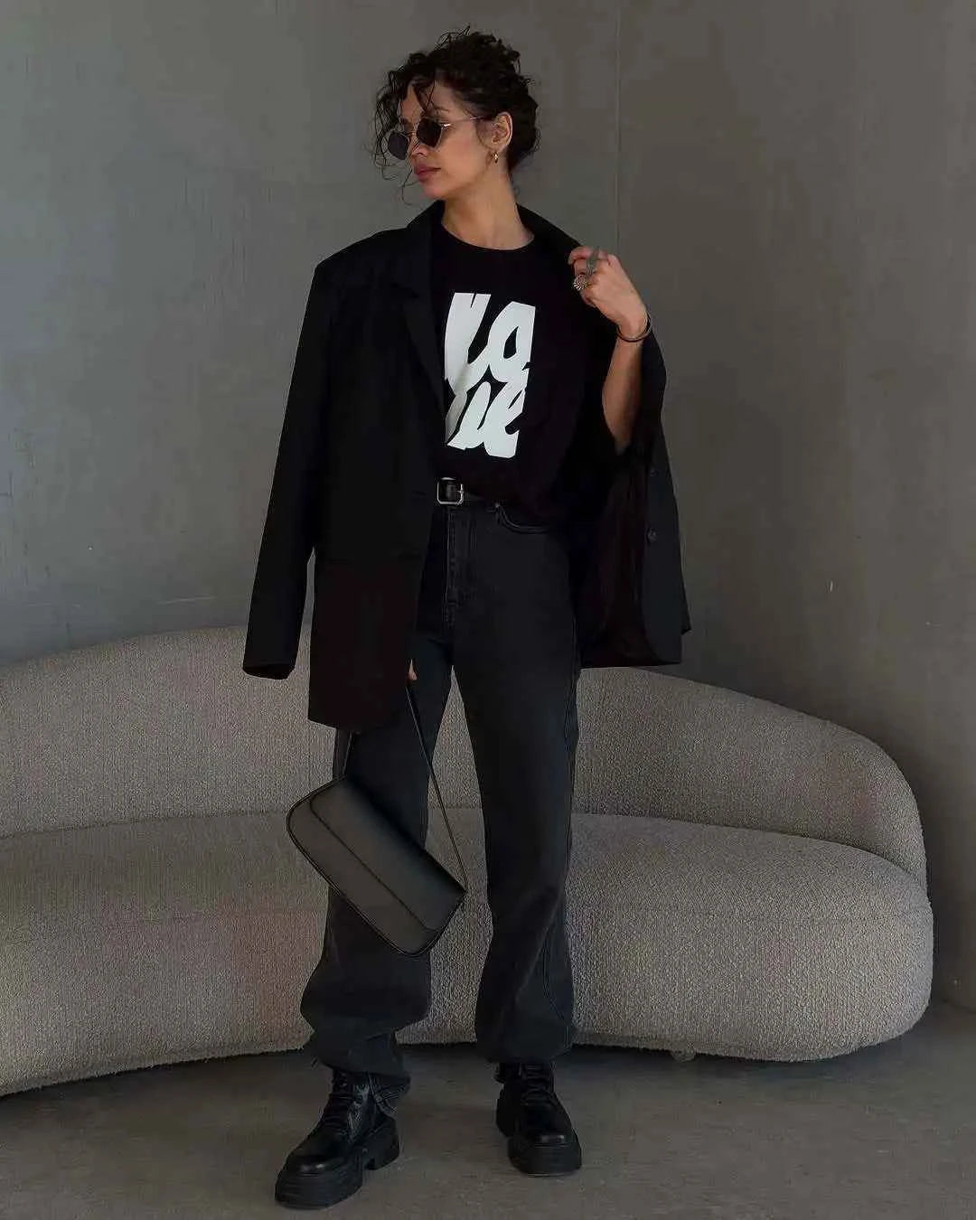Y2K Russian Style Letter Printed Loose Cotton T-Shirt