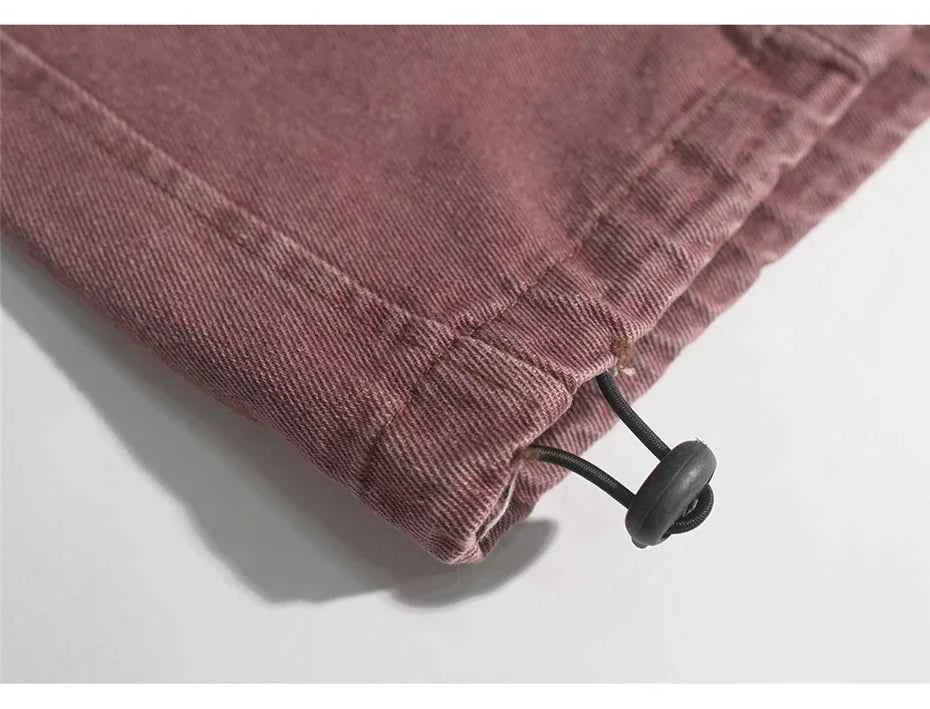 Vintage Streetwear Washed Pink Cargo Jeans