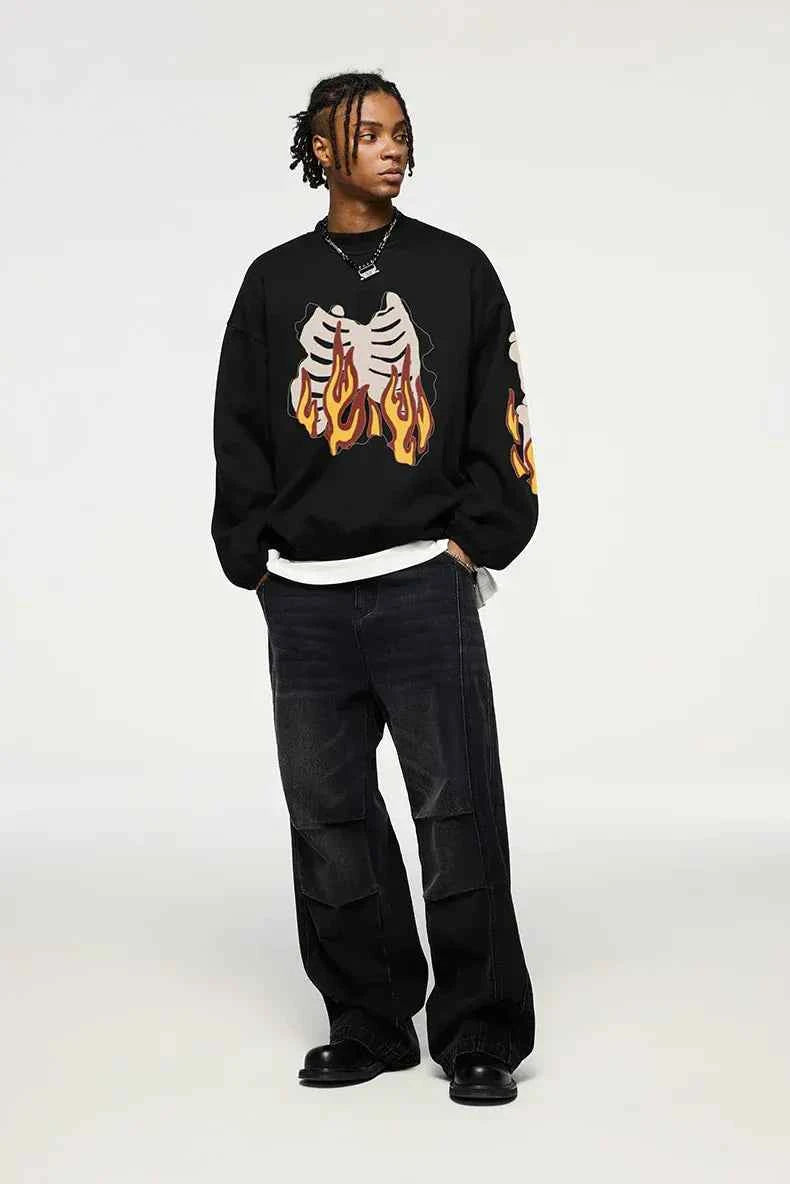 Sweat Flaming Skeleton