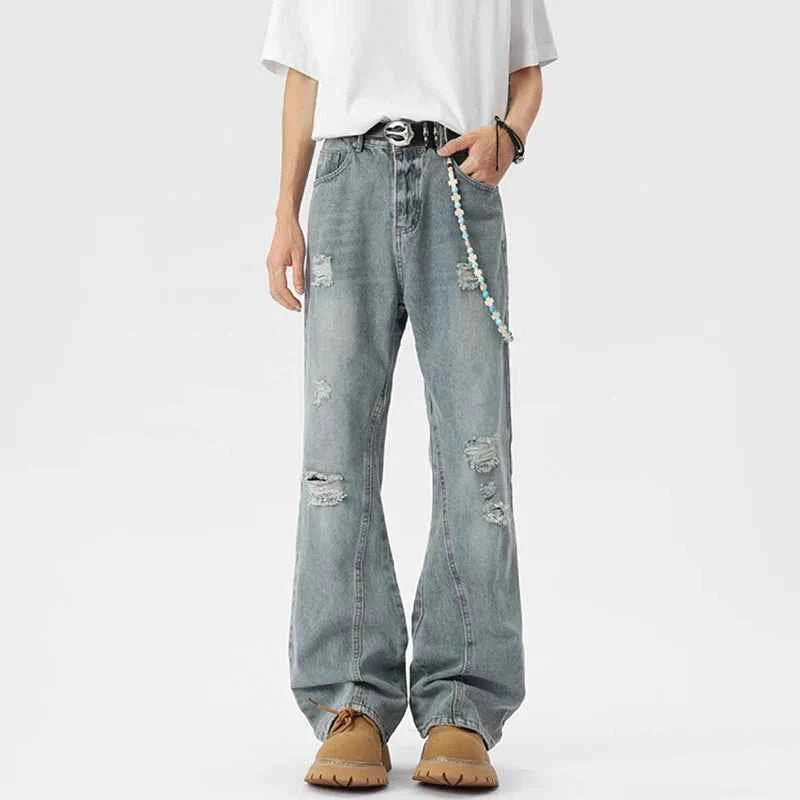 Oversized Energy  Broken Hole Slim Jeans