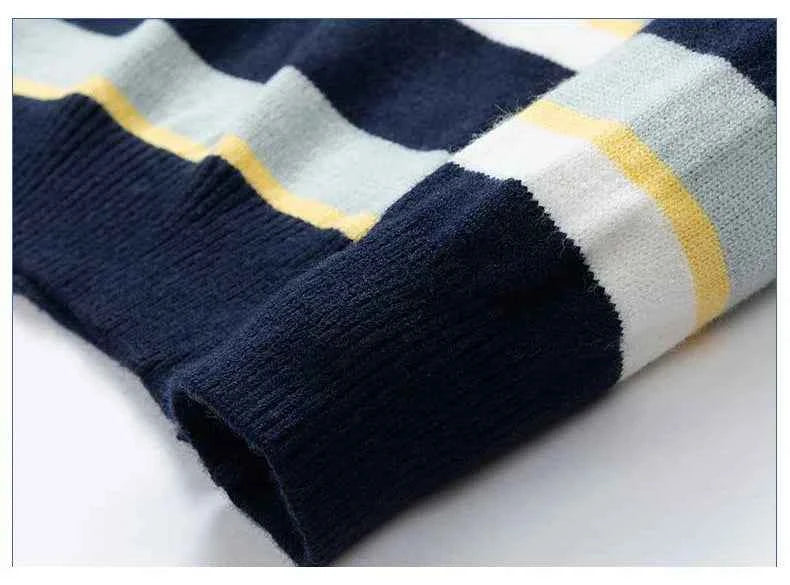 Winter Cozy Hip Hop Striped Knit Sweater