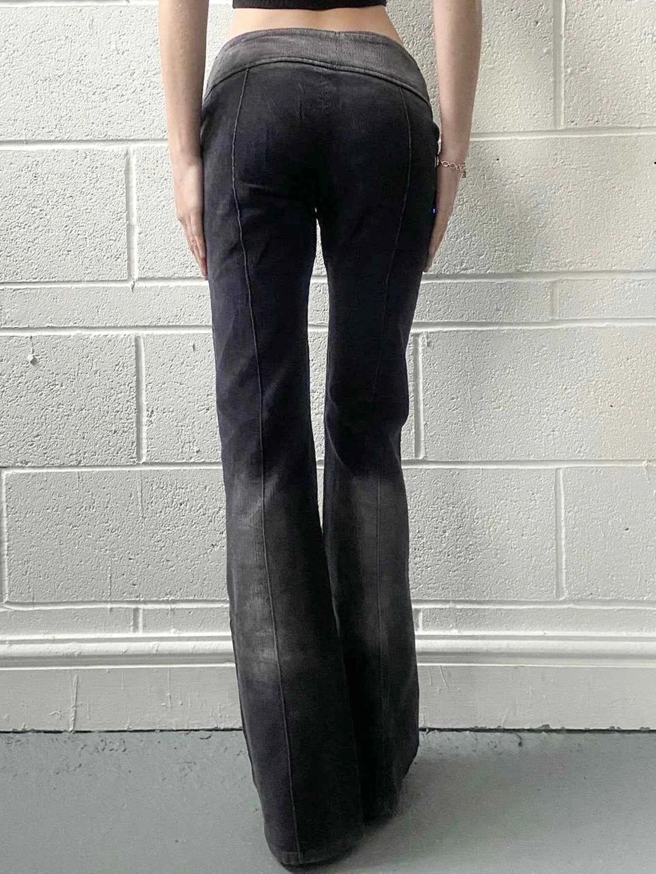 Y2K Vintage Flared Wide Leg Jeans