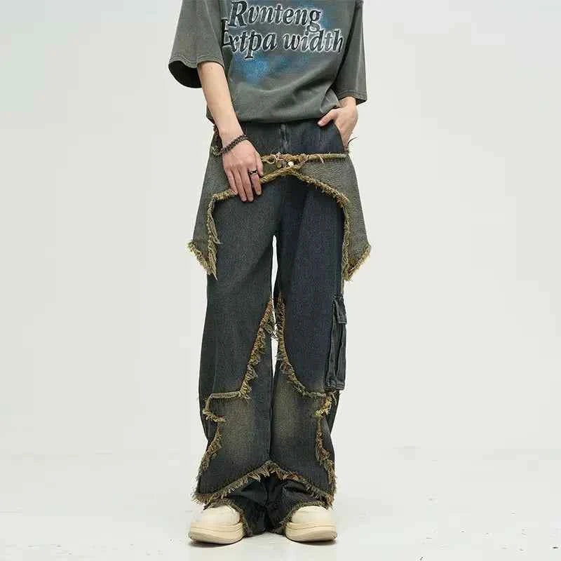 Work & Play Retro Design Five Star Straight Jeans