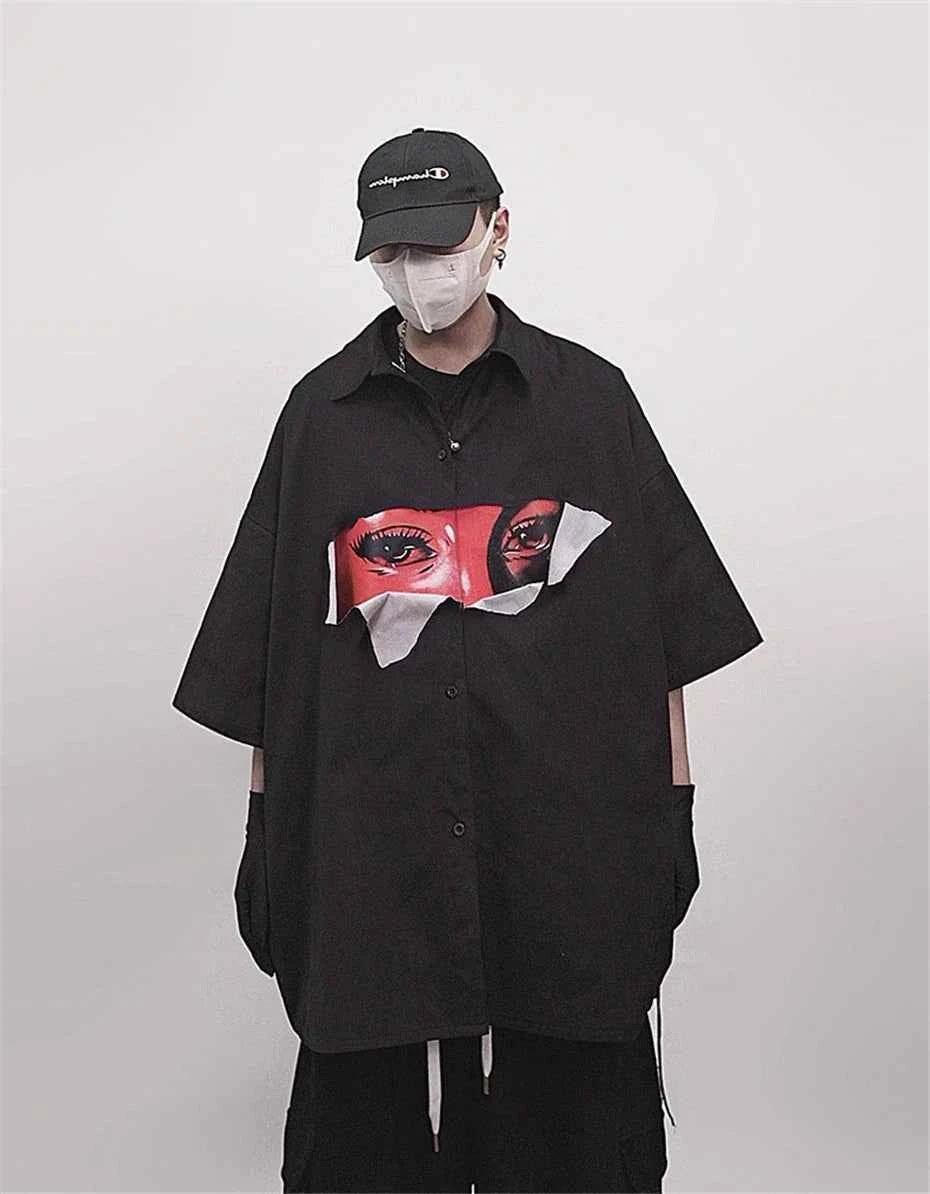 Vintage Hip Hop Punk Oversized Shirt