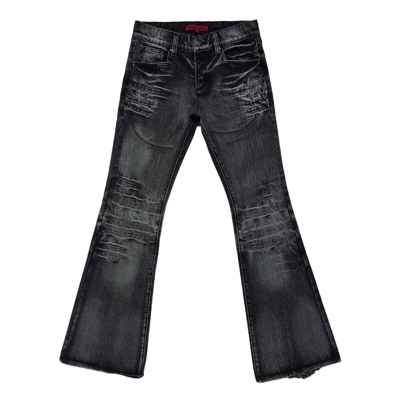 LUW Washed High Street Unisex Streetwear Jeans - Luxuryurbanwear