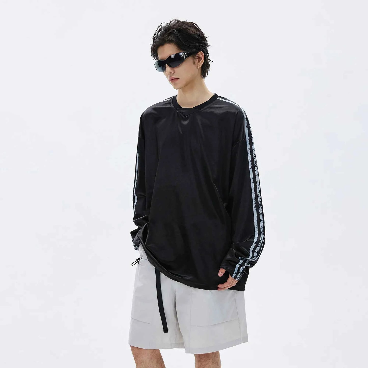 Durable Vintage Hip Hop Stripe Long Sleeve T-Shirt