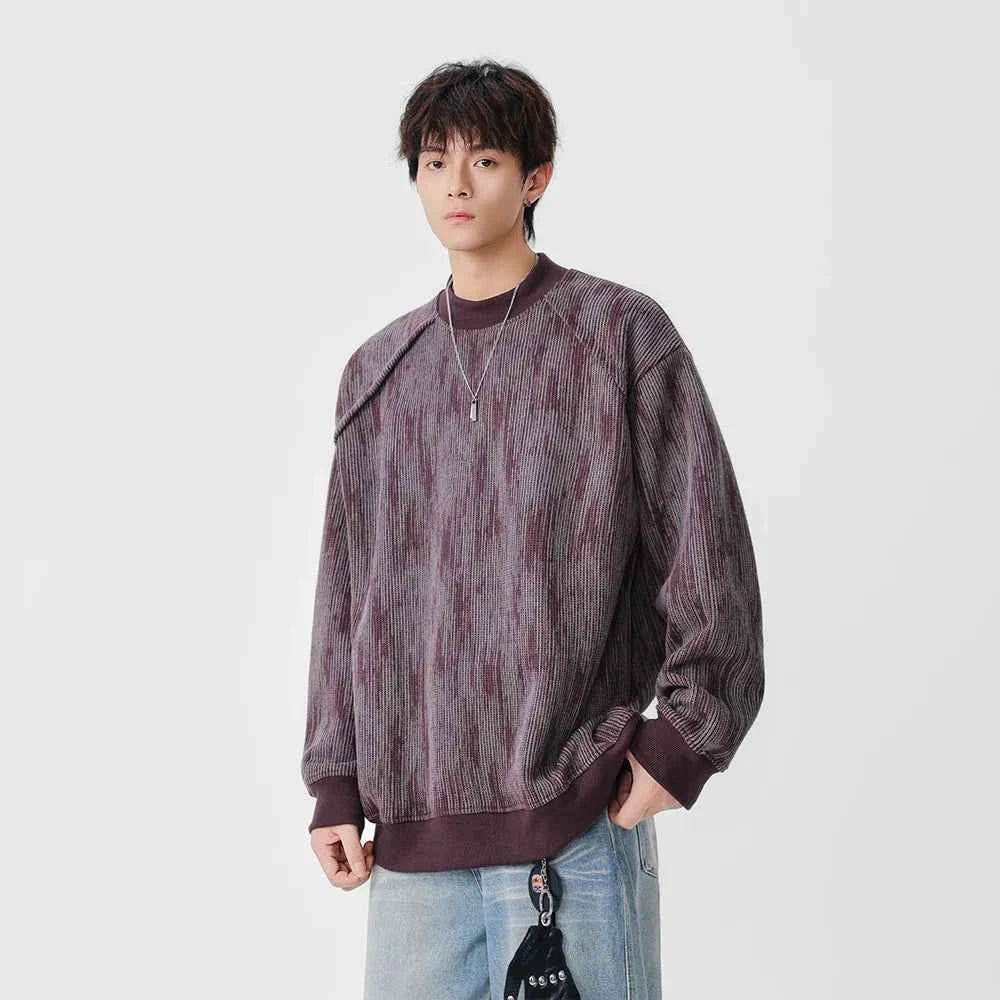 Cozy Textured Raglan Crew Neck Sweatshirt