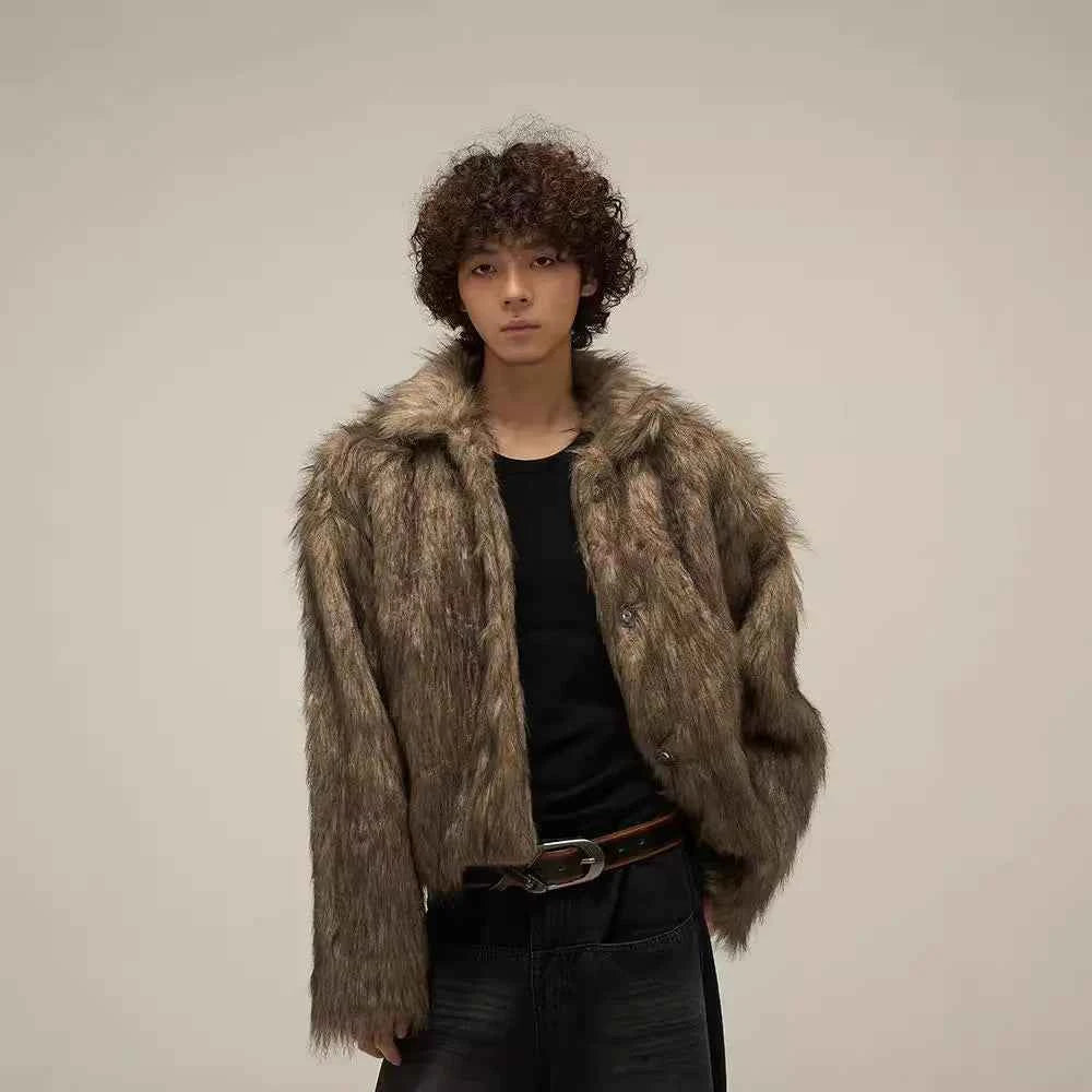 Luxurious Faux Fur Winter Coat Jacket