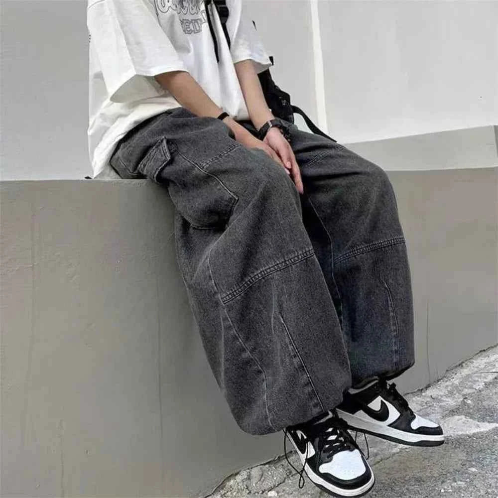 Y2K versatile Casual Wide Leg Cargo Jeans