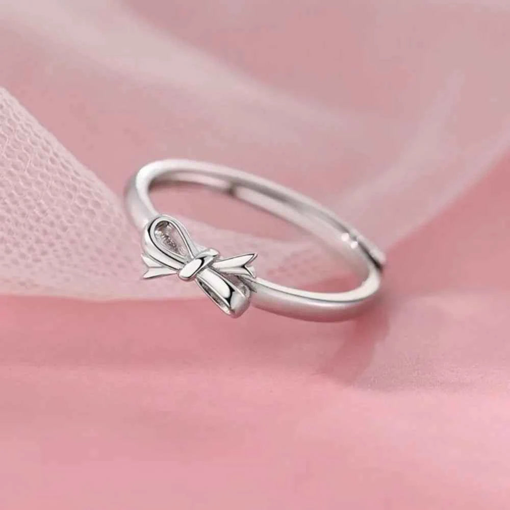 Sweet Bow Knot Opening Finger Ring