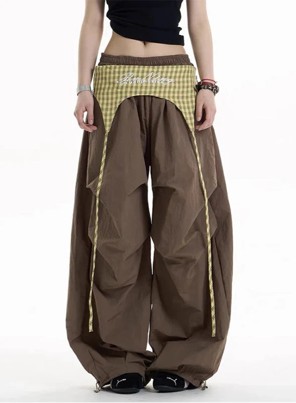 Oversized Hip Hop 2000s Style Parachute Cargo Pants - Luxuryurbanwear