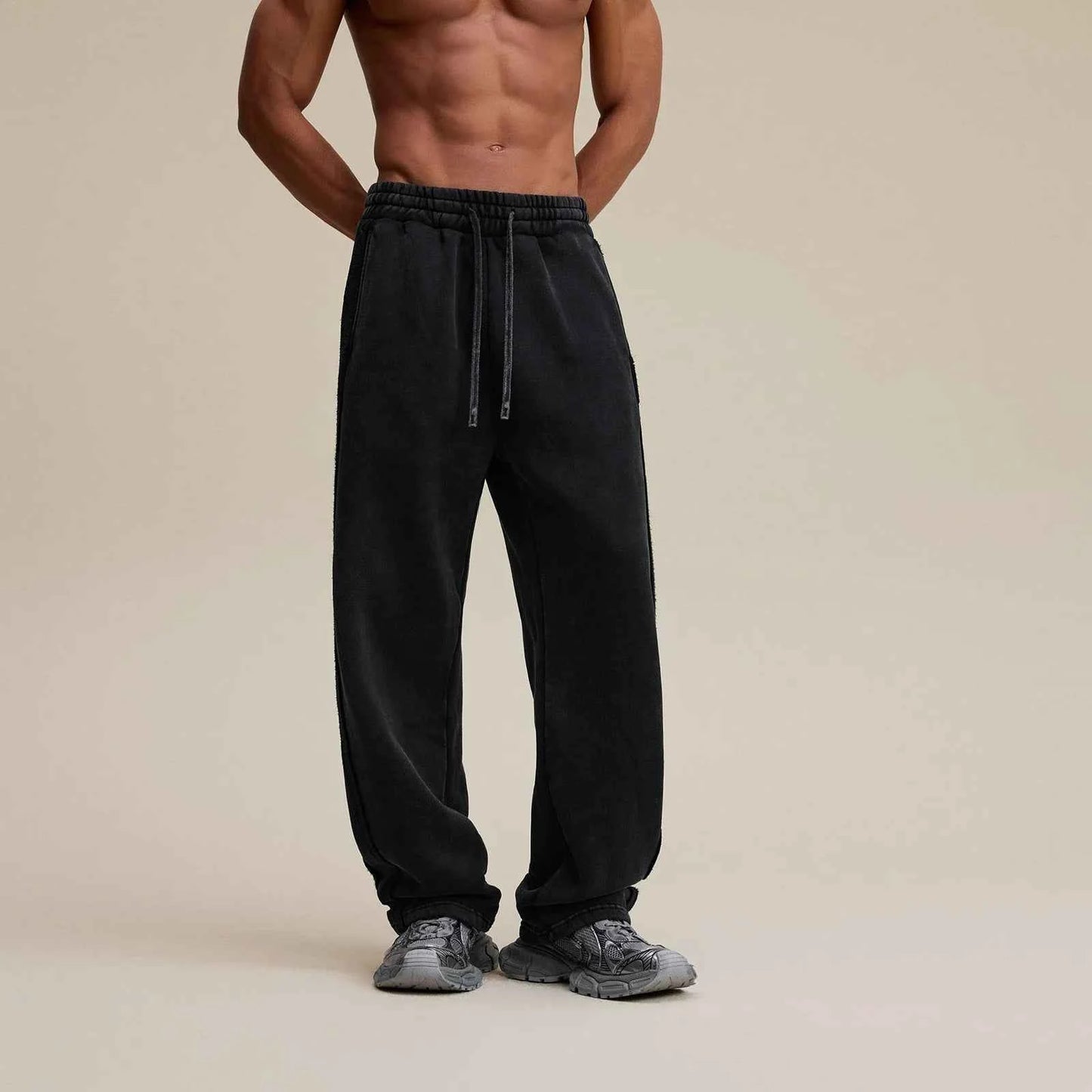 High Street Loose Velvet Fleece Sweatpants