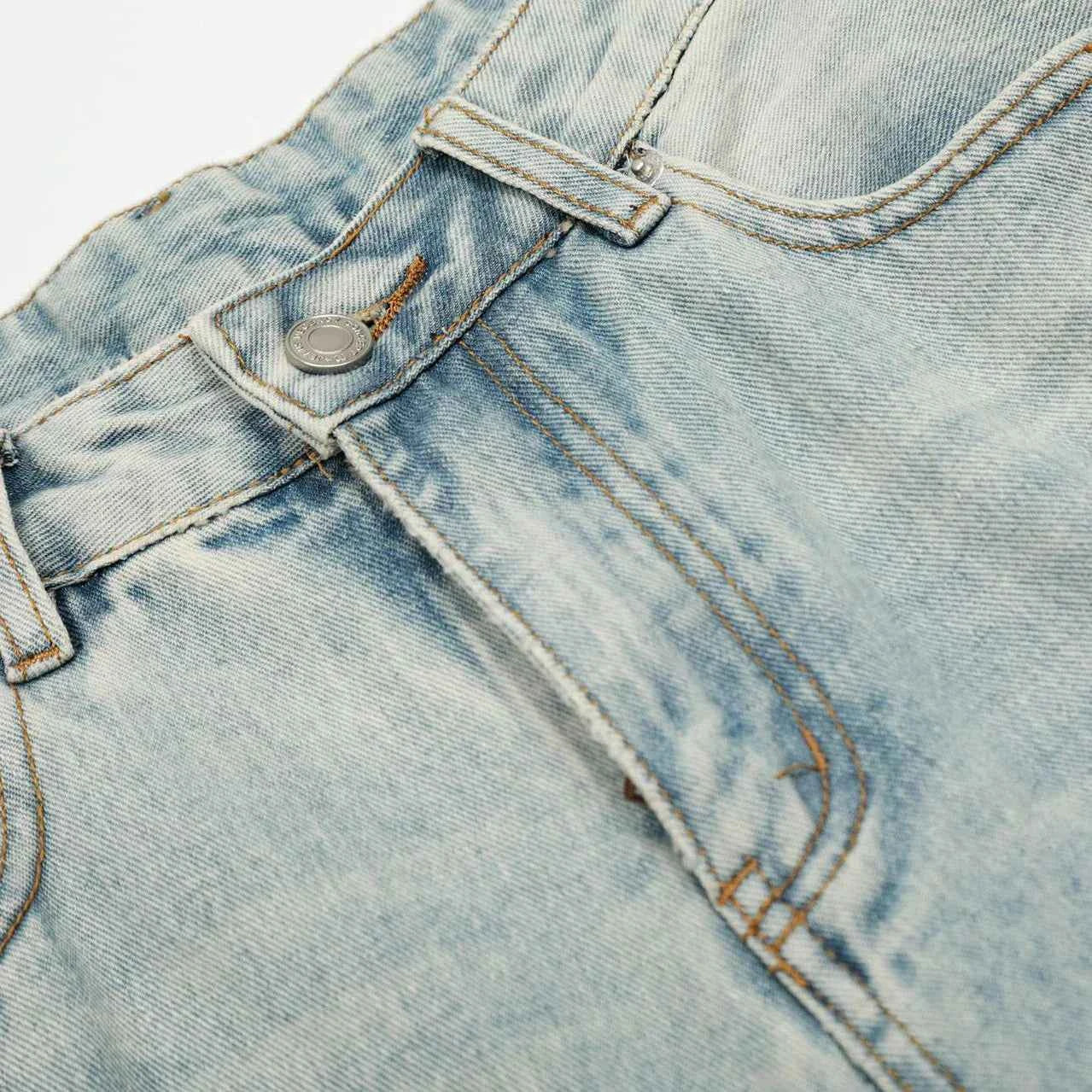 Streetwear Cropped Wide Leg Cropped Denim Short