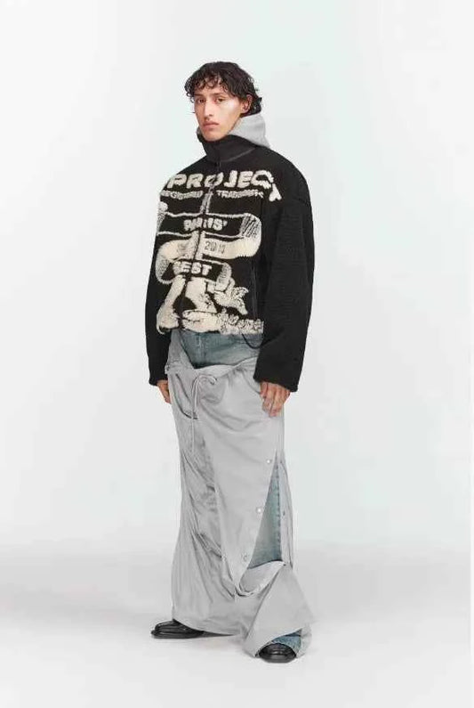Streetwear Cozy High Collar Fleece Wool Jacket