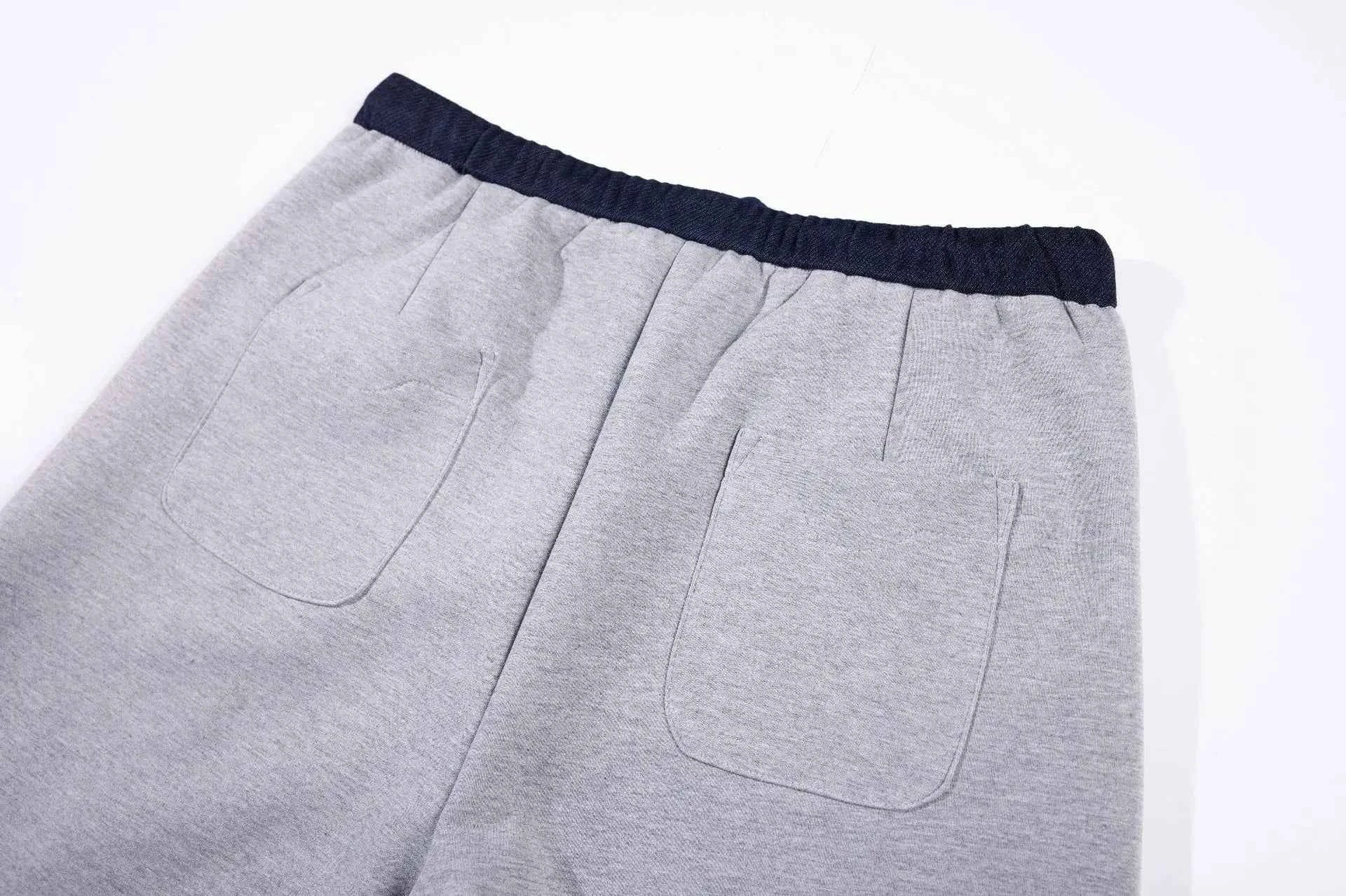 Fashionable Patchwork Wide Leg Sweatpants