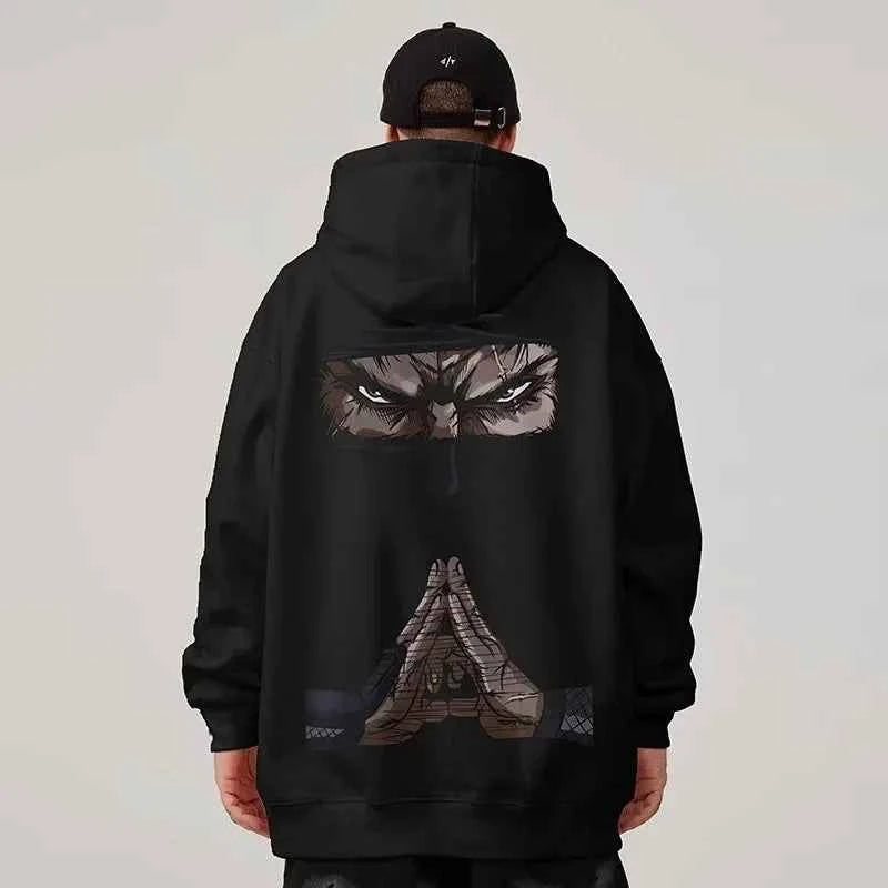 Vibrant Ninja Mudra Graphic Printed Hoodie
