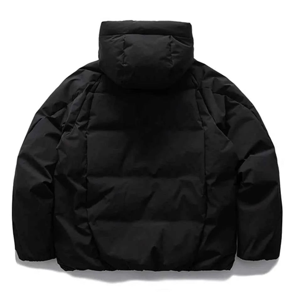 Y2K Winter Solid Loose Hooded Parkas Puffer Jacket
