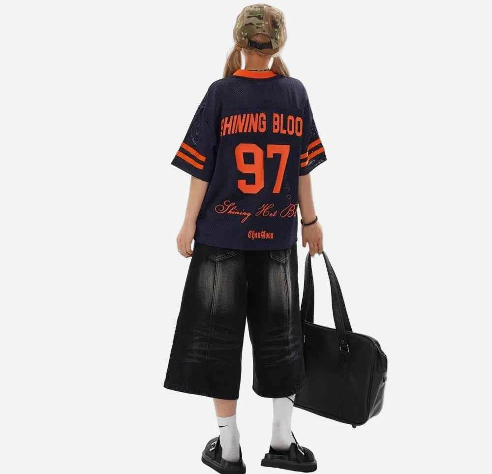 Breathable Mesh Hollow Short Sleeve Sports T-Shirt