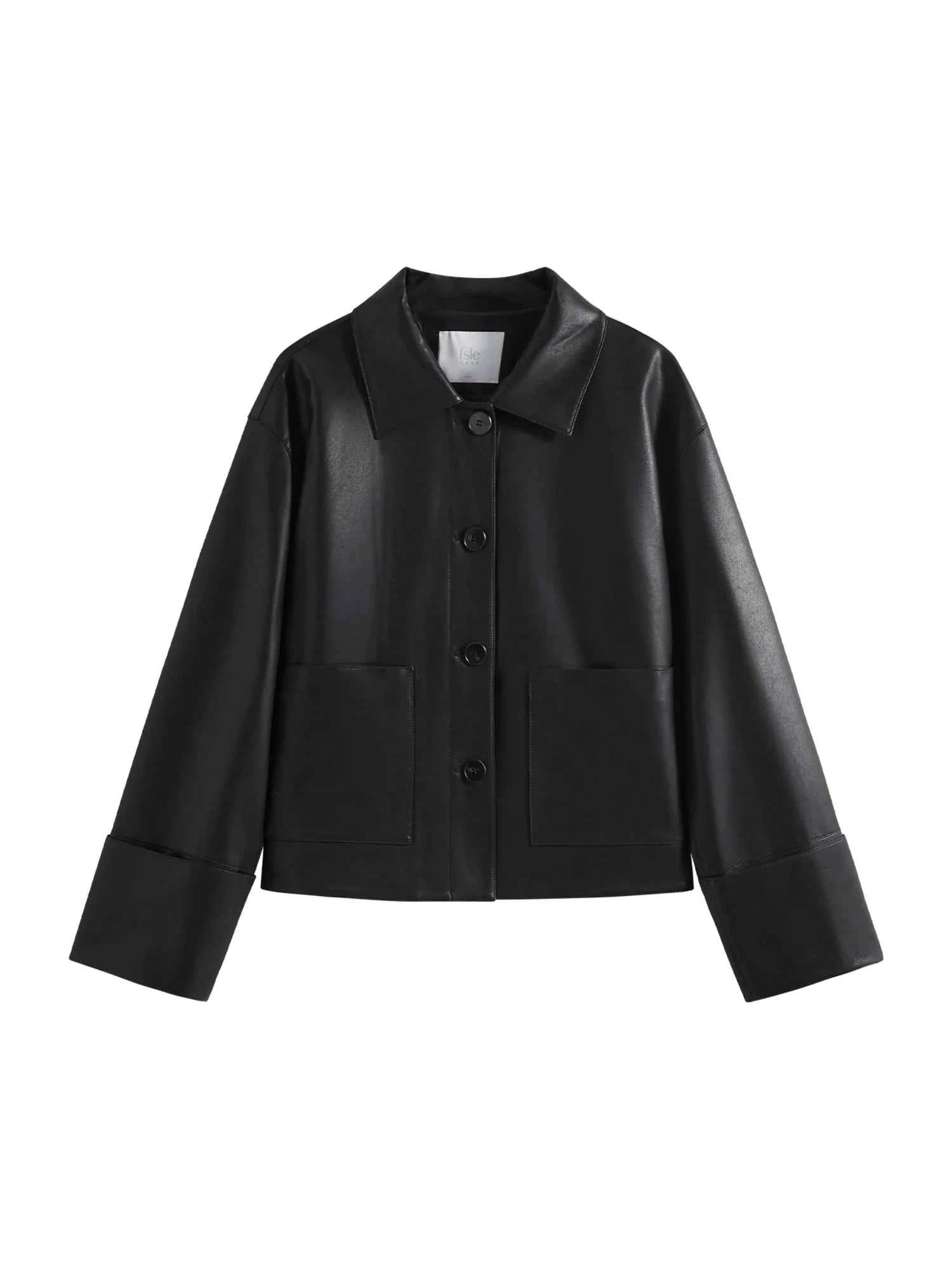 Retro Korean Style Single-Breasted Leather Jacket