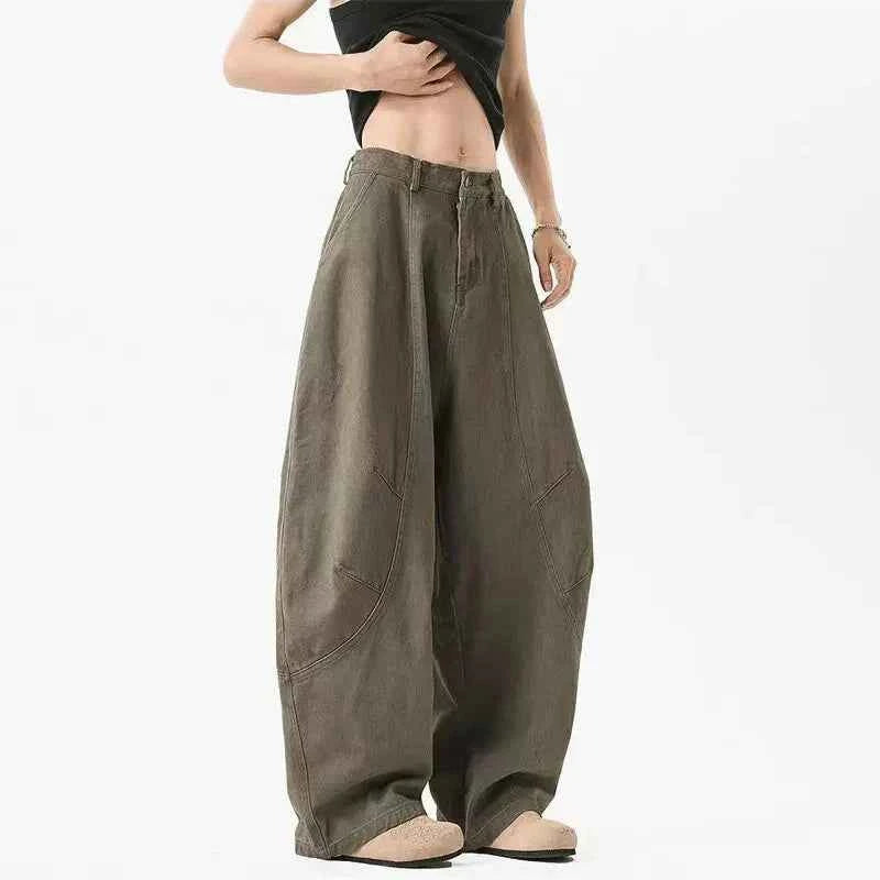 Casual American Silhouette Wide Leg Pants