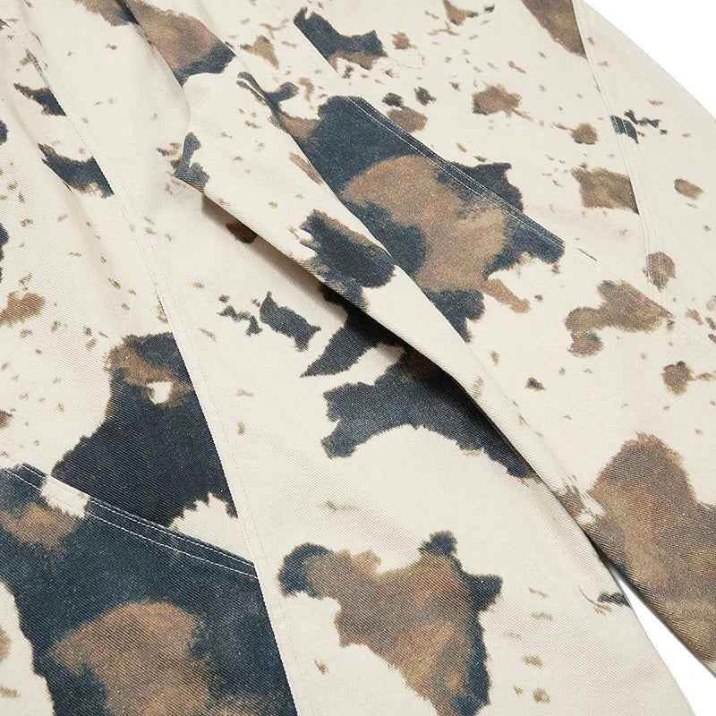 Streetwear Cow Pattern Camouflage Wide Leg Pants