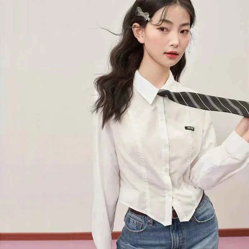 Office to Outing Slim Fit White Turn Down Shirt