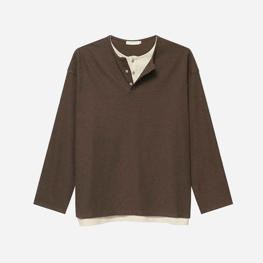 High-Quality Fake Two Piece Long Sleeve T-Shirt