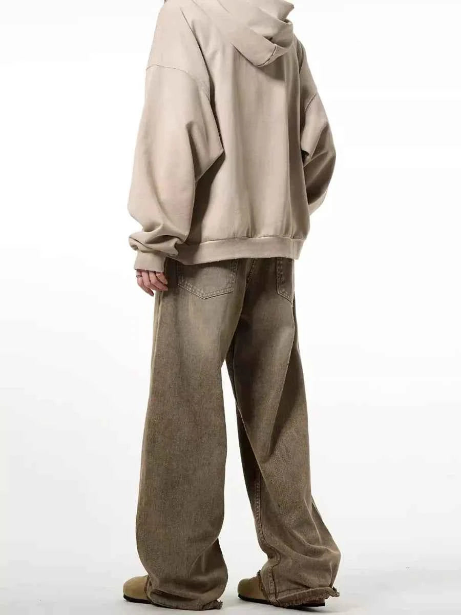 Distressed Brown Cowgirl Wide Leg Jeans