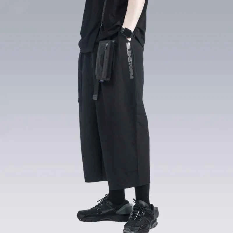 Casual Draping Techwear Punk Style Jorts