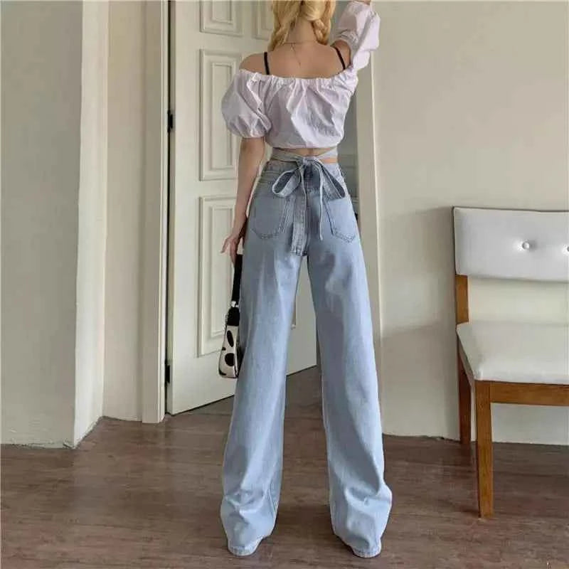 Corean Retro High Waist Denim Jeans