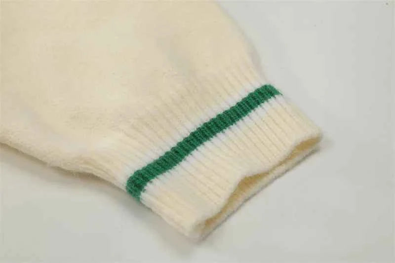 Y2K Preppy Striped Tie Collar Knit Sweater