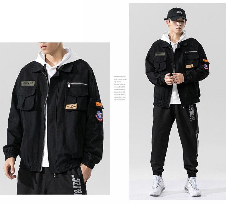 Double Welt Pocket Zipper Style Jacket
