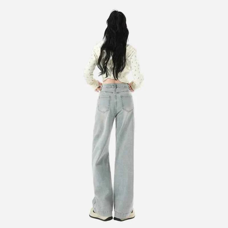 Streetwear Lightweight Wide Leg Denim Jeans