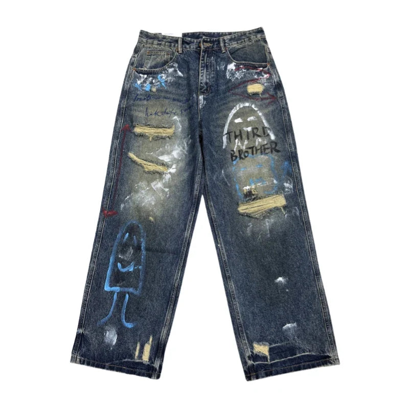 Third Brother Ripped Denim Jeans