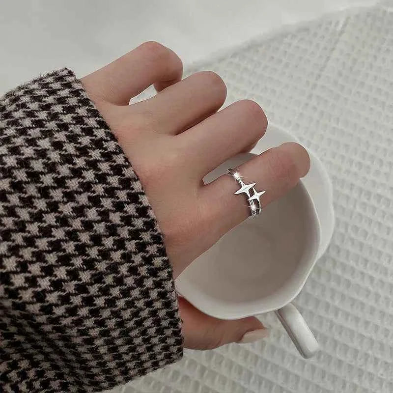 Women Casual Vintage Star Zircon Ring